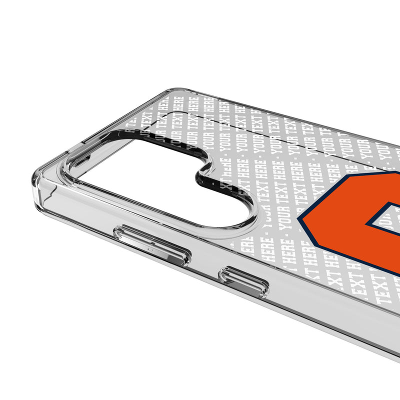 Syracuse University Orange Personalized EndZone Plus Galaxy Clear Phone Case for Samsung Galaxy Detail.Jpg