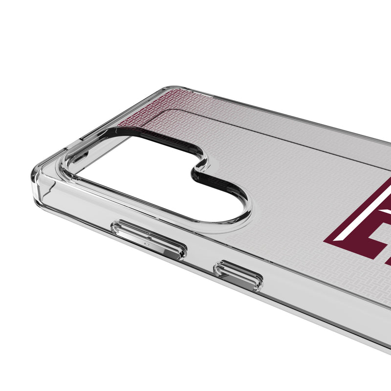 Texas A&M University Aggies Linen Galaxy Clear Phone Case for Samsung Galaxy Detail.Jpg