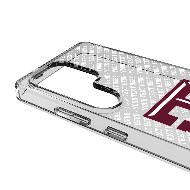 Texas A&M University Aggies Personalized EndZone Plus Galaxy Clear Phone Case for Samsung Galaxy Detail.Jpg