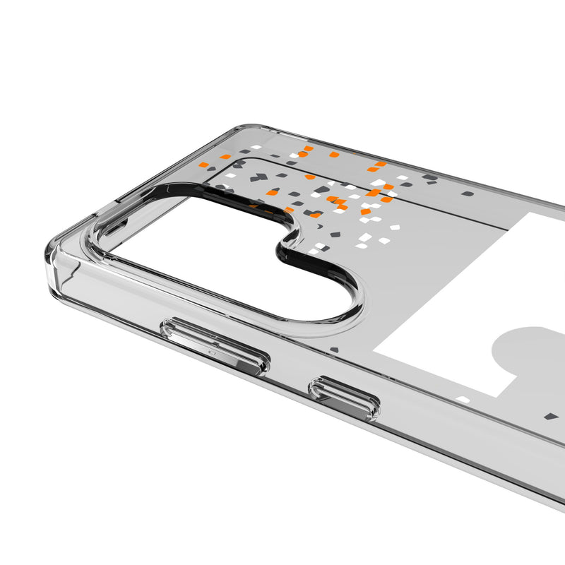 University of Tennessee Volunteers Confetti Galaxy Clear Phone Case for Samsung Galaxy Detail.Jpg