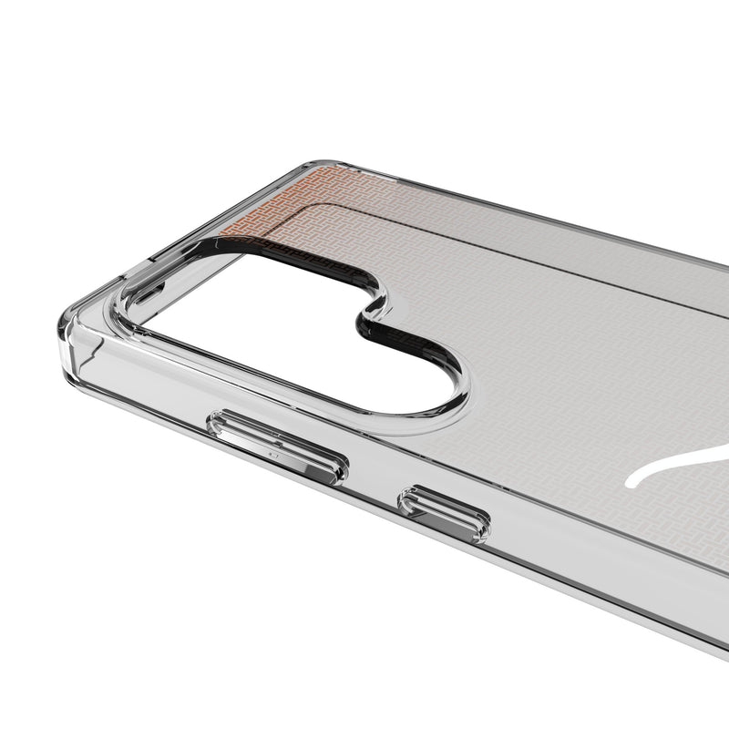 University of Texas Longhorns Linen Galaxy Clear Phone Case for Samsung Galaxy Detail.Jpg