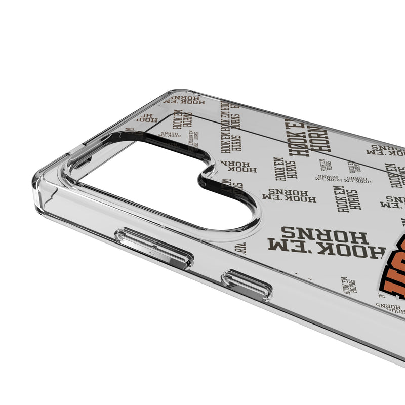 University of Texas Longhorns Quadtile Galaxy Clear Phone Case for Samsung Galaxy Detail.Jpg