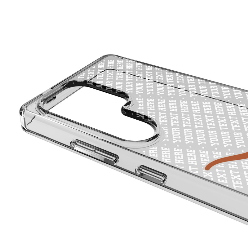 University of Texas Longhorns Personalized EndZone Plus Galaxy Clear Phone Case for Samsung Galaxy Detail.Jpg