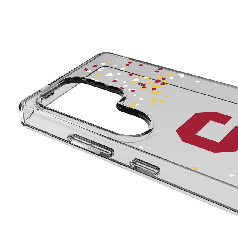 University of Southern California Trojans Confetti Galaxy Clear Phone Case for Samsung Galaxy Detail.Jpg