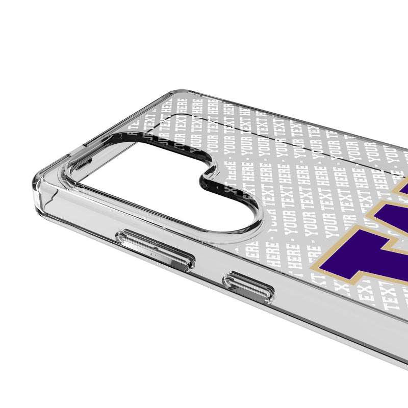 University of Washington Huskies Personalized EndZone Plus Galaxy Clear Phone Case for Samsung Galaxy Detail.Jpg
