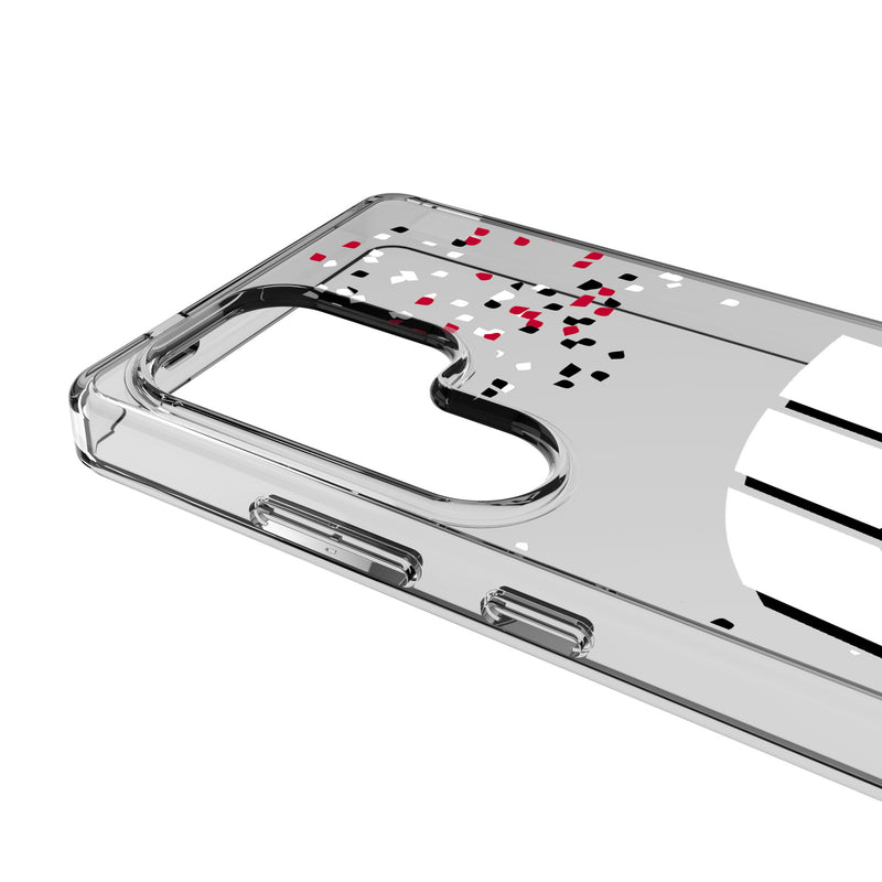 University of Wisconsin Badgers Confetti Galaxy Clear Phone Case for Samsung Galaxy Detail.Jpg