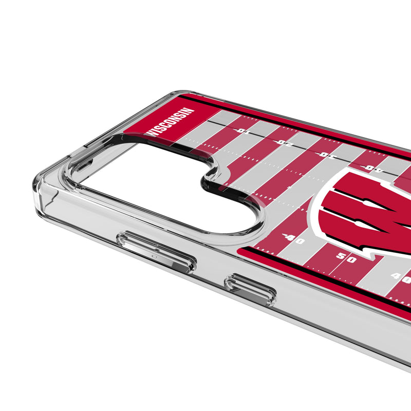 University of Wisconsin Badgers Field Galaxy Clear Phone Case for Samsung Galaxy Detail.Jpg