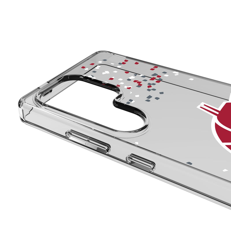 Washington State University Cougars Confetti Galaxy Clear Phone Case for Samsung Galaxy Detail.Jpg
