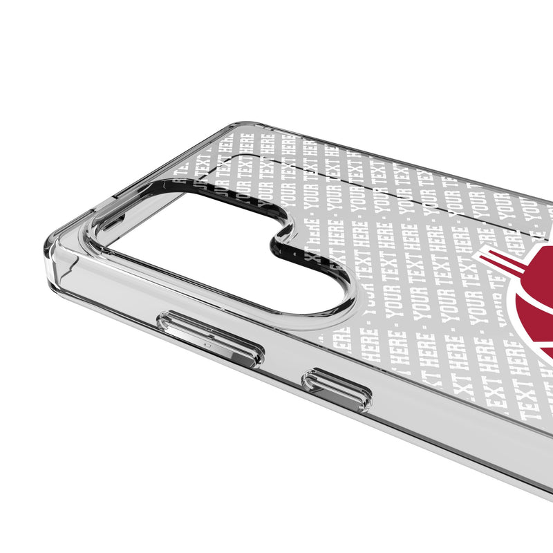 Washington State University Cougars Personalized EndZone Plus Galaxy Clear Phone Case for Samsung Galaxy Detail.Jpg
