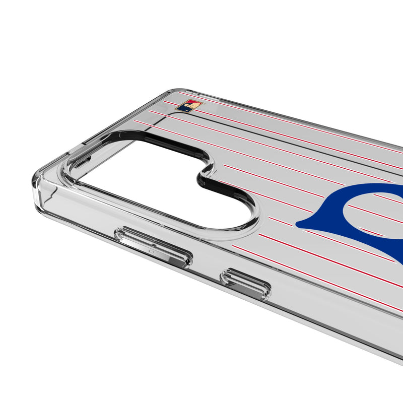 Brooklyn Dodgers 1949-1957 - Cooperstown Collection Pinstripe Galaxy Clear Phone Case for Samsung Galaxy Detail.Jpg