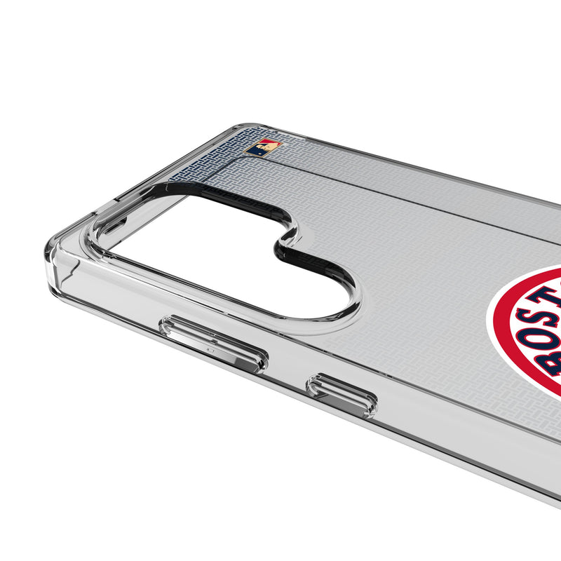 Boston Red Sox 1976-2008 - Cooperstown Collection Linen Galaxy Clear Phone Case for Samsung Galaxy Detail.Jpg