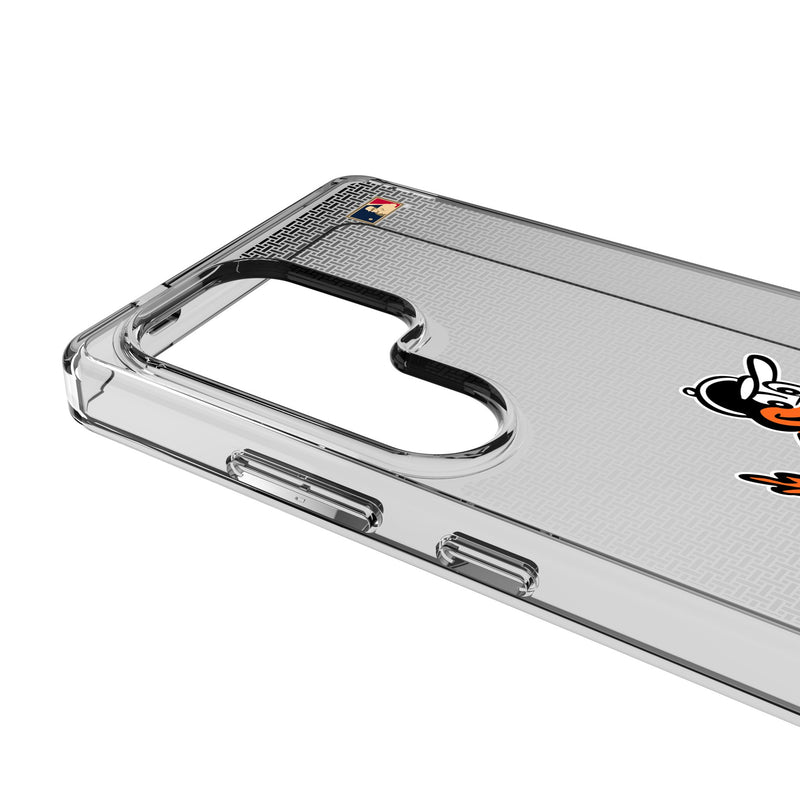 Baltimore Orioles 1954-1963 - Cooperstown Collection Linen Galaxy Clear Phone Case for Samsung Galaxy Detail.Jpg