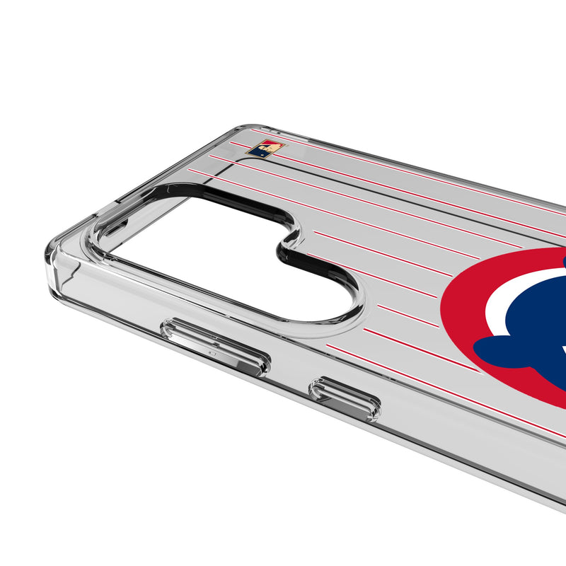 Chicago Cubs Home 1979-1993 - Cooperstown Collection Pinstripe Galaxy Clear Phone Case for Samsung Galaxy Detail.Jpg