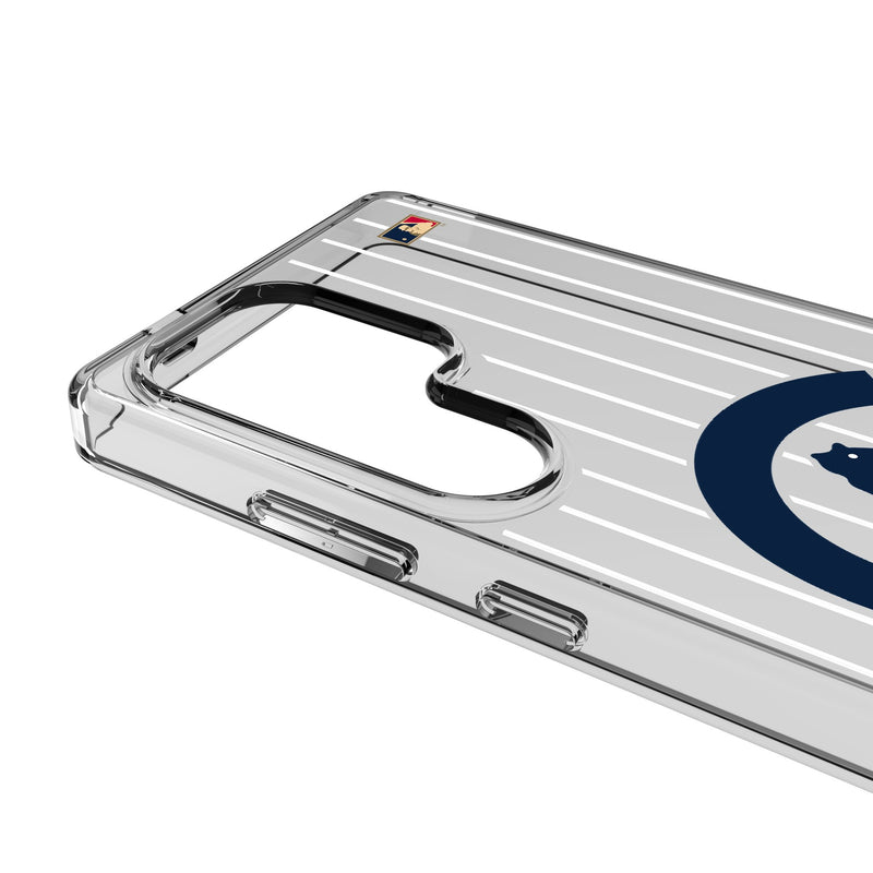 Chicago Cubs 1911-1912 - Cooperstown Collection Pinstripe Galaxy Clear Phone Case for Samsung Galaxy Detail.Jpg