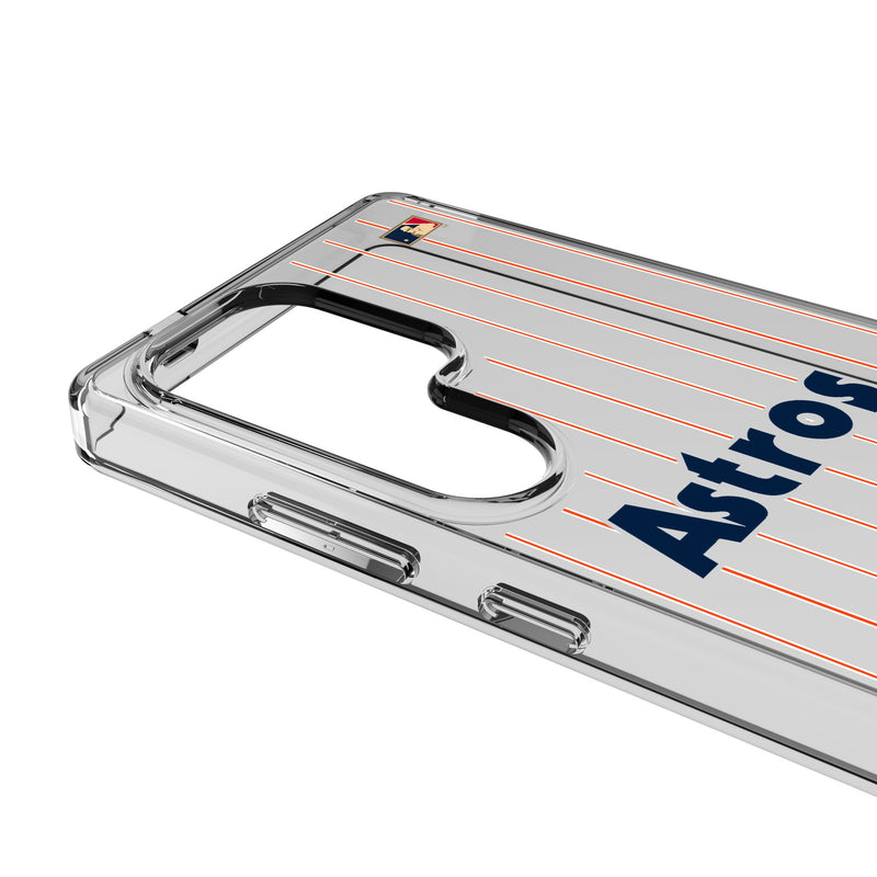 Houston Astros 1975-1981 - Cooperstown Collection Pinstripe Galaxy Clear Phone Case for Samsung Galaxy Detail.Jpg