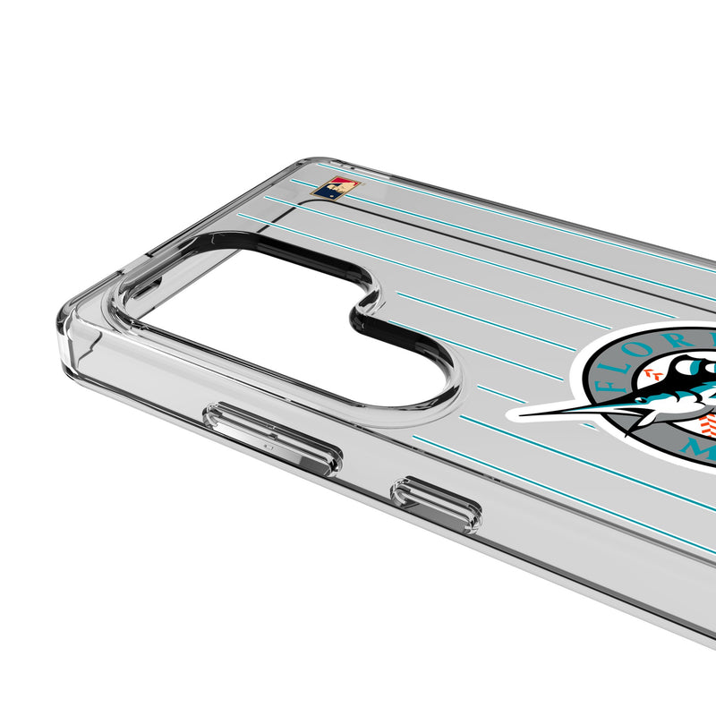 Miami Marlins 1993-2011 - Cooperstown Collection Pinstripe Galaxy Clear Phone Case for Samsung Galaxy Detail.Jpg
