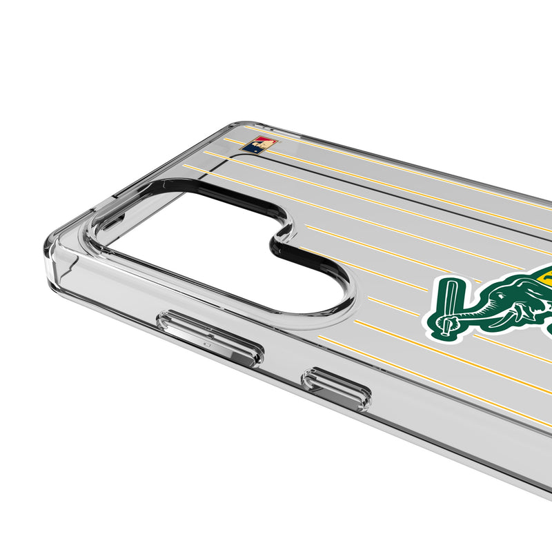 Oakland As Home 1988 - Cooperstown Collection Pinstripe Galaxy Clear Phone Case for Samsung Galaxy Detail.Jpg