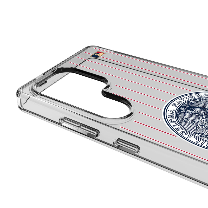 Philadelphia Phillies 1915-1943 - Cooperstown Collection Pinstripe Galaxy Clear Phone Case for Samsung Galaxy Detail.Jpg
