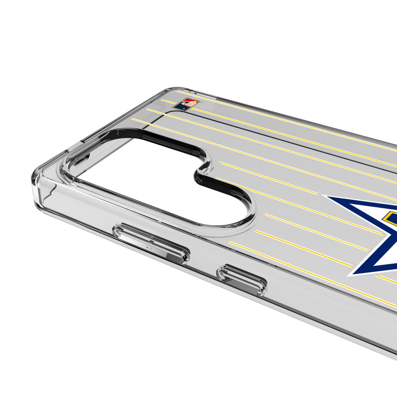 Seattle Mariners 1981-1986 - Cooperstown Collection Pinstripe Galaxy Clear Phone Case for Samsung Galaxy Detail.Jpg