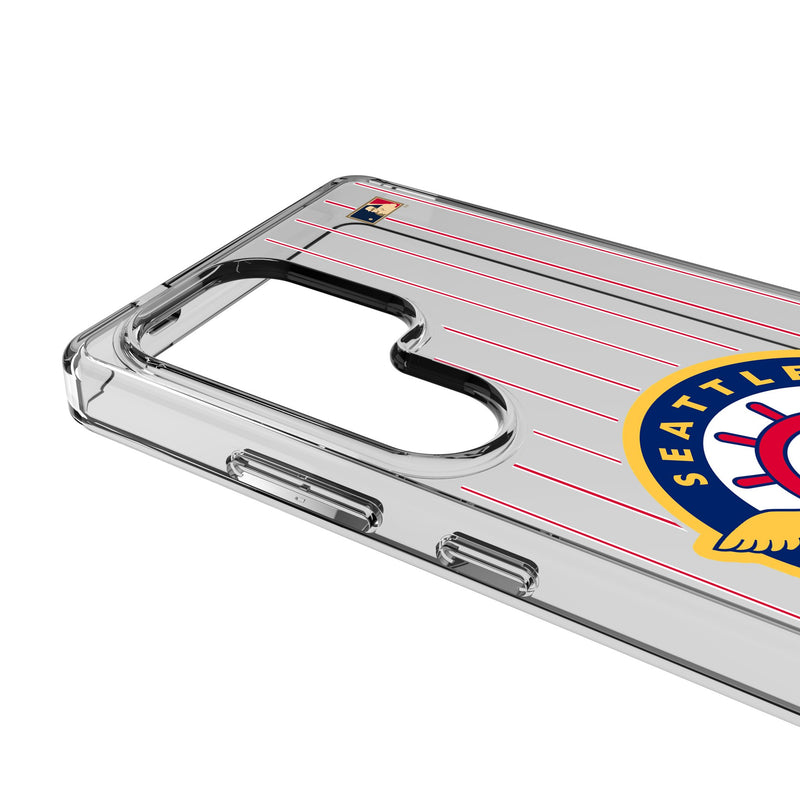 Seattle Pilots 1969 - Cooperstown Collection Pinstripe Galaxy Clear Phone Case for Samsung Galaxy Detail.Jpg