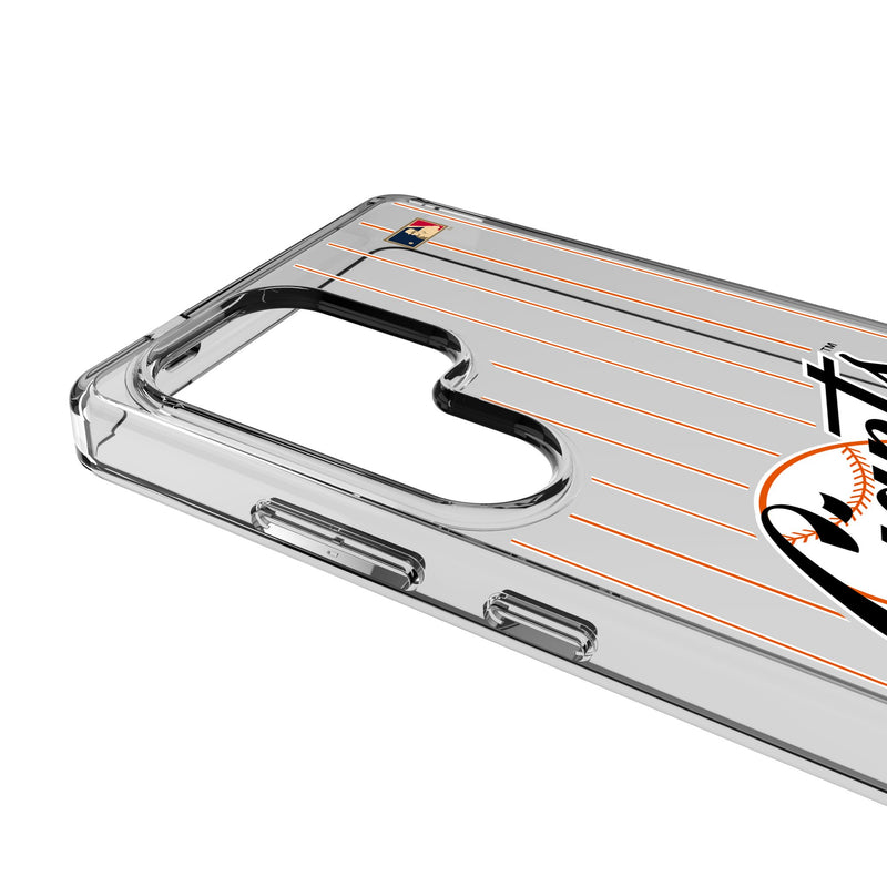 San Francisco Giants 1958-1967 - Cooperstown Collection Pinstripe Galaxy Clear Phone Case for Samsung Galaxy Detail.Jpg