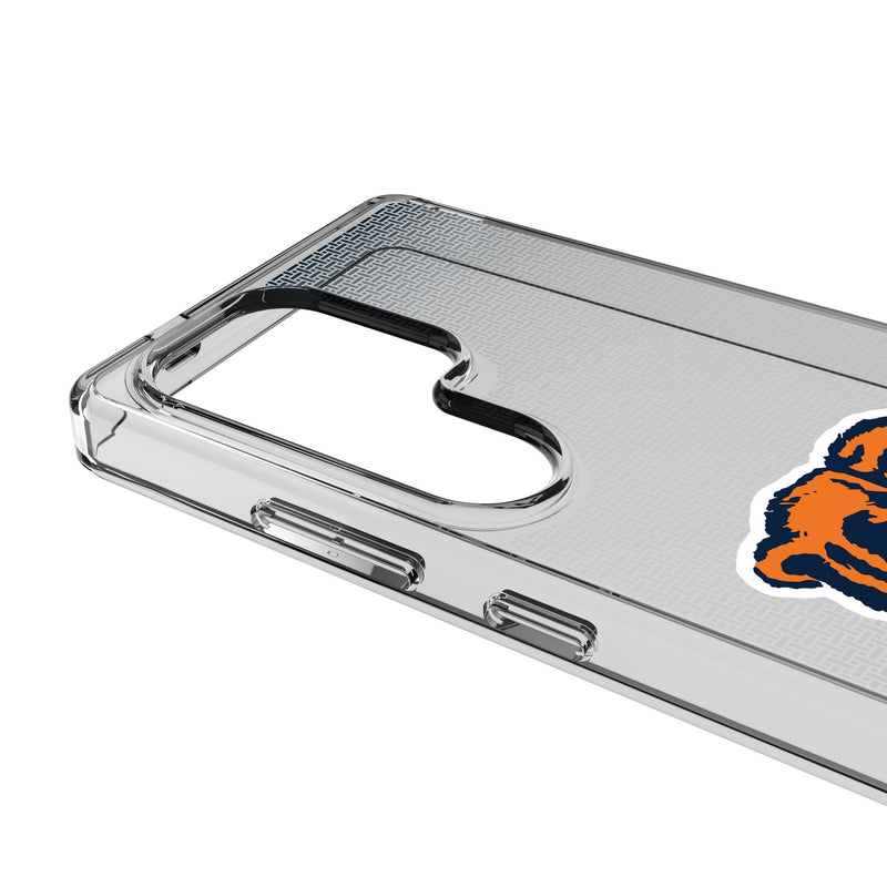 Chicago Bears 1946 Historic Collection Linen Galaxy Clear Phone Case for Samsung Galaxy Detail.Jpg
