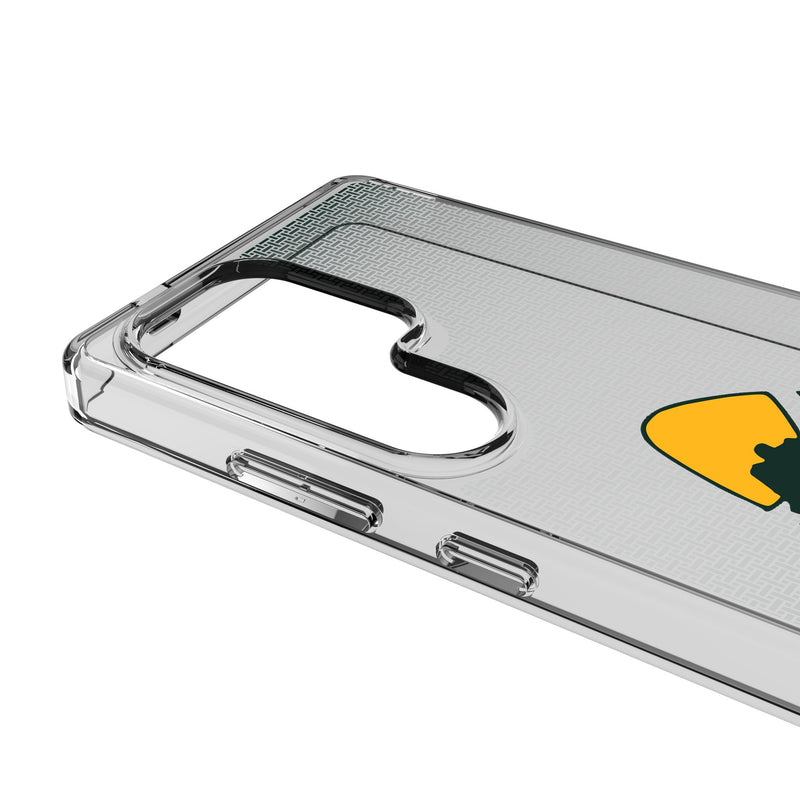 Green Bay Packers Historic Collection Linen Galaxy Clear Phone Case for Samsung Galaxy Detail.Jpg