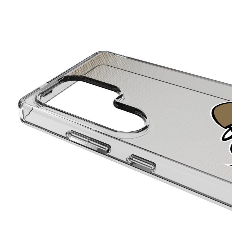 New Orleans Saints Historic Collection Linen Galaxy Clear Phone Case for Samsung Galaxy Detail.Jpg