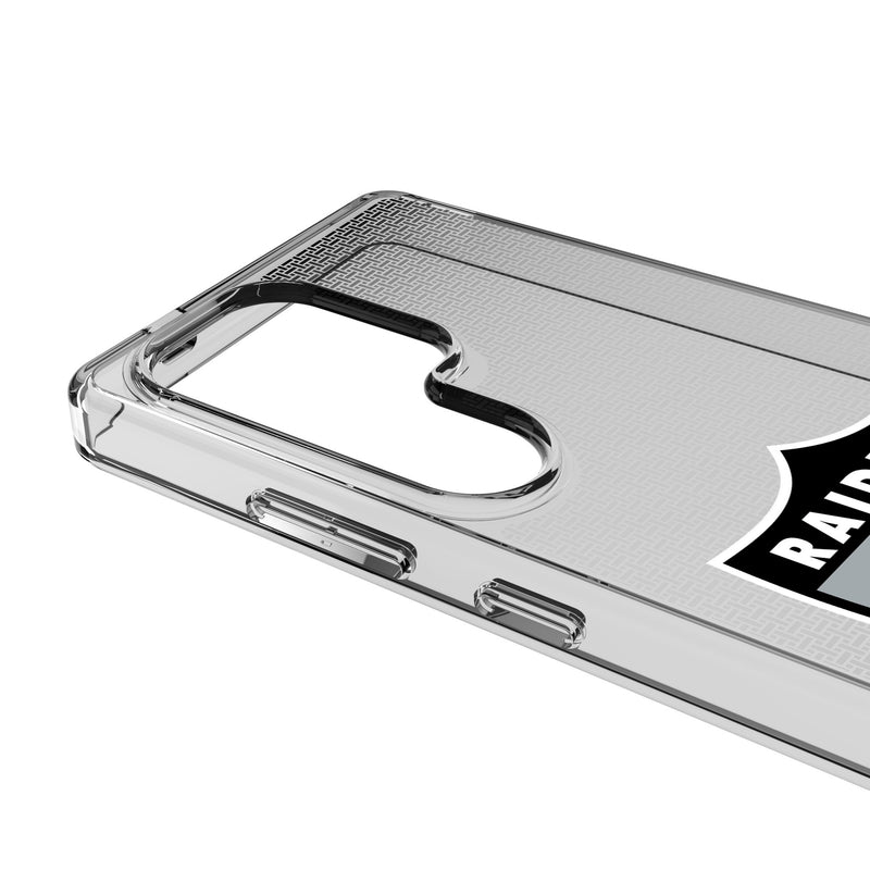 Oakland Raiders 1963 Historic Collection Linen Galaxy Clear Phone Case for Samsung Galaxy Detail.Jpg