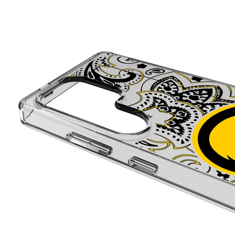 University of Iowa Hawkeyes Paisley Galaxy Clear Phone Case for Samsung Galaxy Detail.Jpg