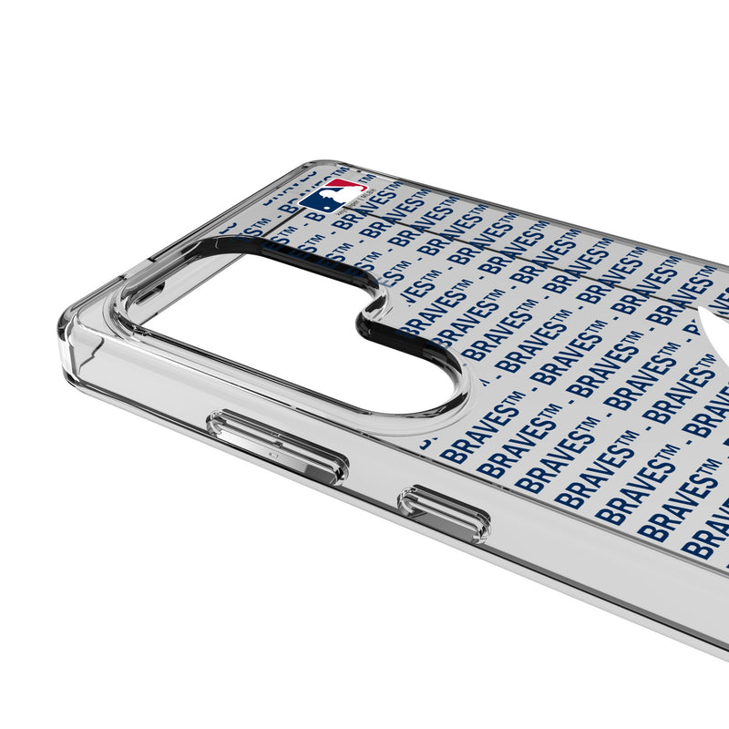 Atlanta Braves Text Backdrop Galaxy Clear Phone Case for Samsung Galaxy Detail.Jpg