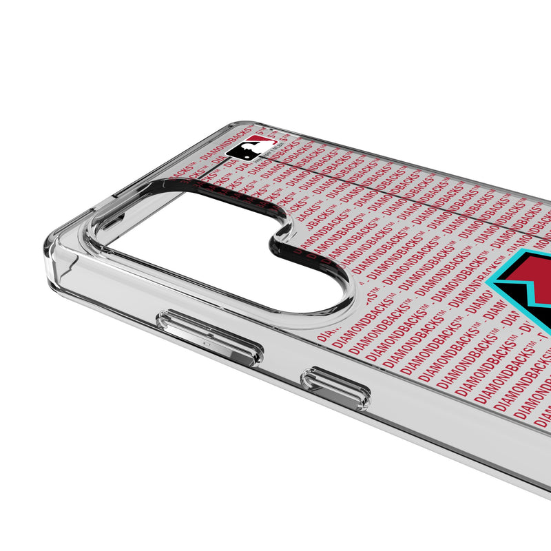 Arizona Diamondbacks Text Backdrop Galaxy Clear Phone Case for Samsung Galaxy Detail.Jpg