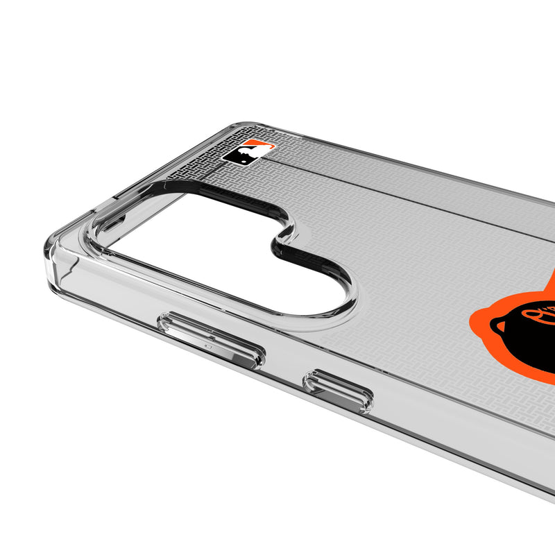 Baltimore Orioles Linen Galaxy Clear Phone Case for Samsung Galaxy Detail.Jpg