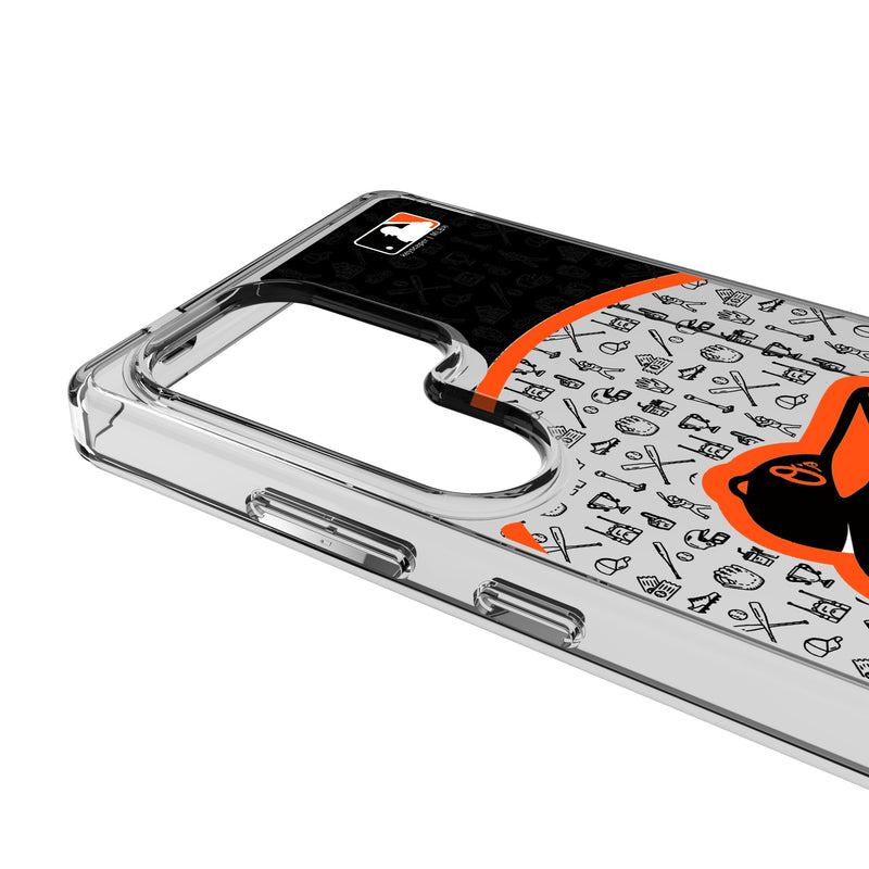 Baltimore Orioles Personalized Circle Galaxy Clear Phone Case for Samsung Galaxy Detail.Jpg