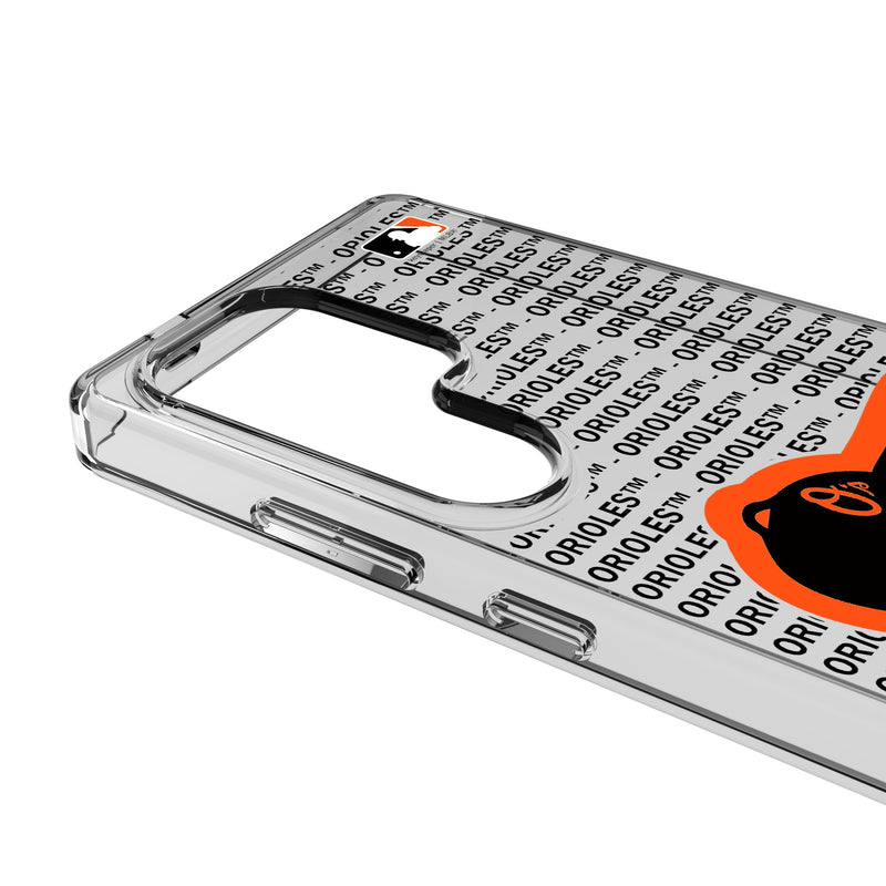 Baltimore Orioles Text Backdrop Galaxy Clear Phone Case for Samsung Galaxy Detail.Jpg