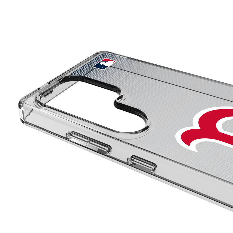 Boston Red Sox Linen Galaxy Clear Phone Case for Samsung Galaxy Detail.Jpg
