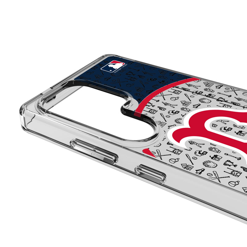 Boston Red Sox Personalized Circle Galaxy Clear Phone Case for Samsung Galaxy Detail.Jpg