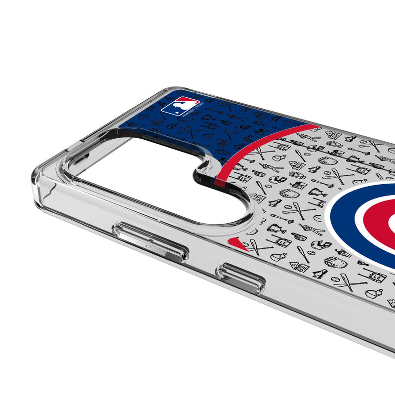 Chicago Cubs Personalized Circle Galaxy Clear Phone Case for Samsung Galaxy Detail.Jpg