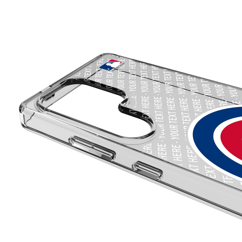 Chicago Cubs Personalized EndZone Plus Galaxy Clear Phone Case for Samsung Galaxy Detail.Jpg