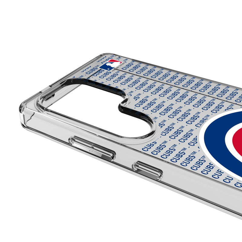 Chicago Cubs Text Backdrop Galaxy Clear Phone Case for Samsung Galaxy Detail.Jpg
