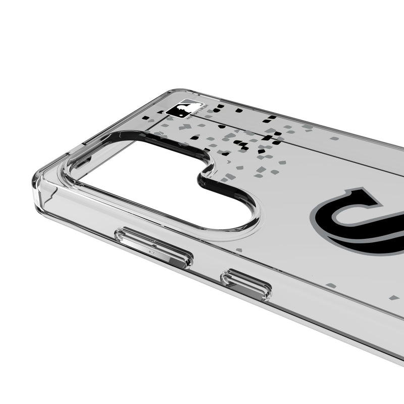 Chicago White Sox Confetti Galaxy Clear Phone Case for Samsung Galaxy Detail.Jpg