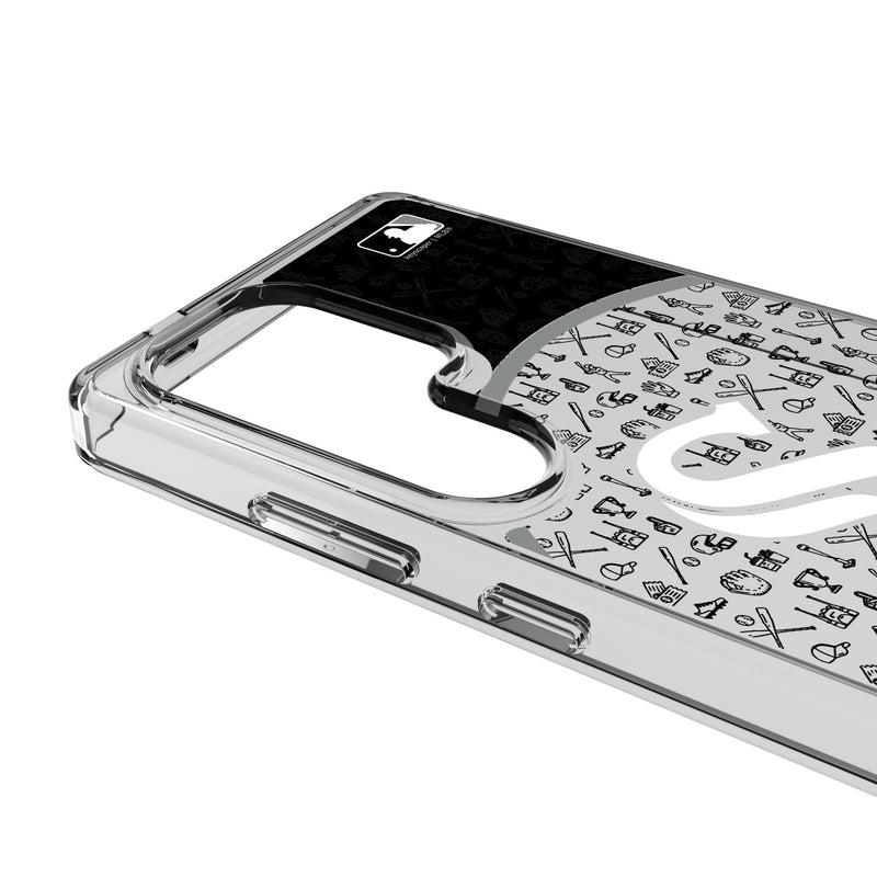 Chicago White Sox Personalized Circle Galaxy Clear Phone Case for Samsung Galaxy Detail.Jpg
