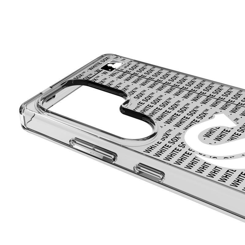 Chicago White Sox Text Backdrop Galaxy Clear Phone Case for Samsung Galaxy Detail.Jpg