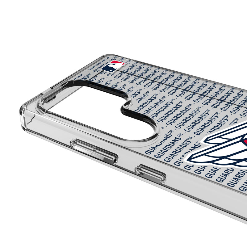 Cleveland Guardians Text Backdrop Galaxy Clear Phone Case for Samsung Galaxy Detail.Jpg