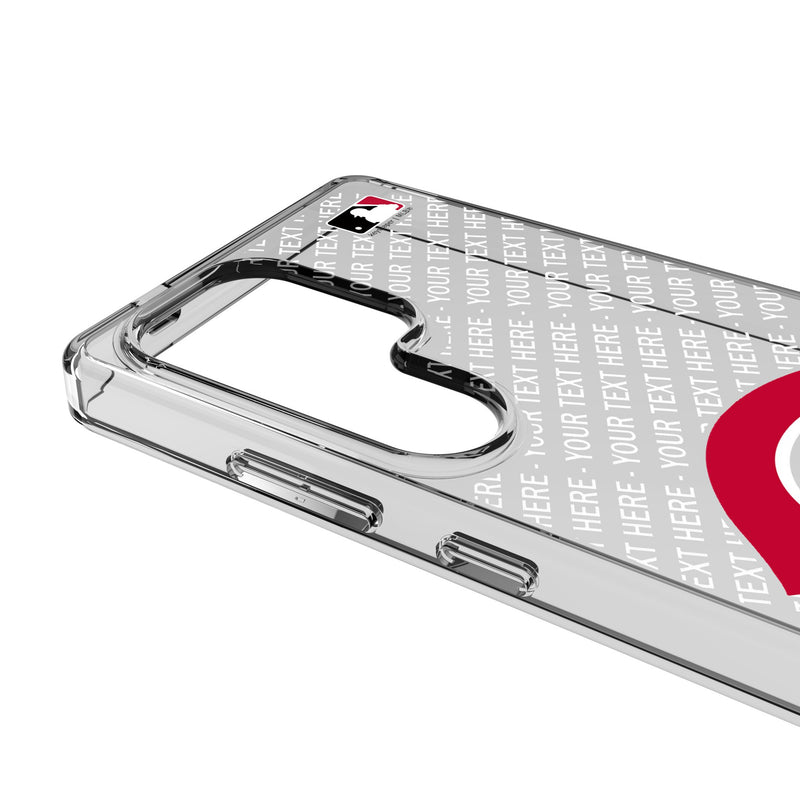 Cincinnati Reds Personalized EndZone Plus Galaxy Clear Phone Case for Samsung Galaxy Detail.Jpg