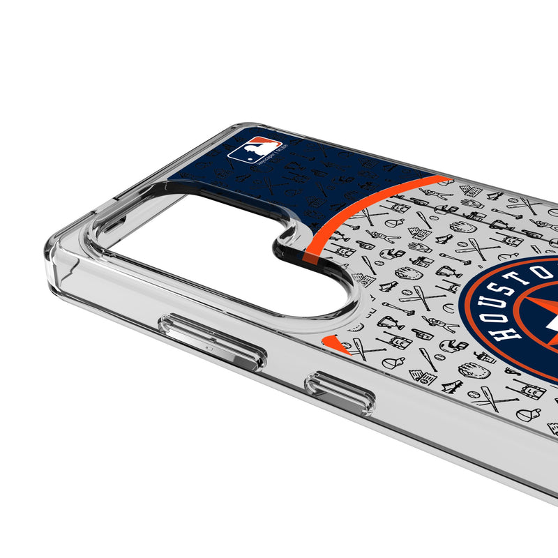 Houston Astros Personalized Circle Galaxy Clear Phone Case for Samsung Galaxy Detail.Jpg