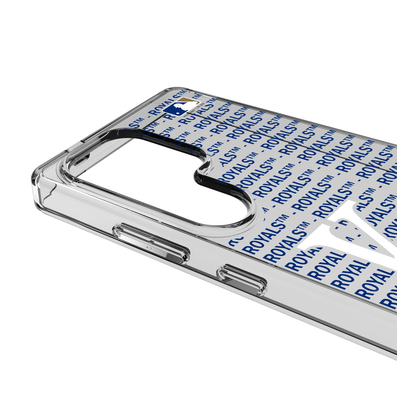 Kansas City Royals Text Backdrop Galaxy Clear Phone Case for Samsung Galaxy Detail.Jpg