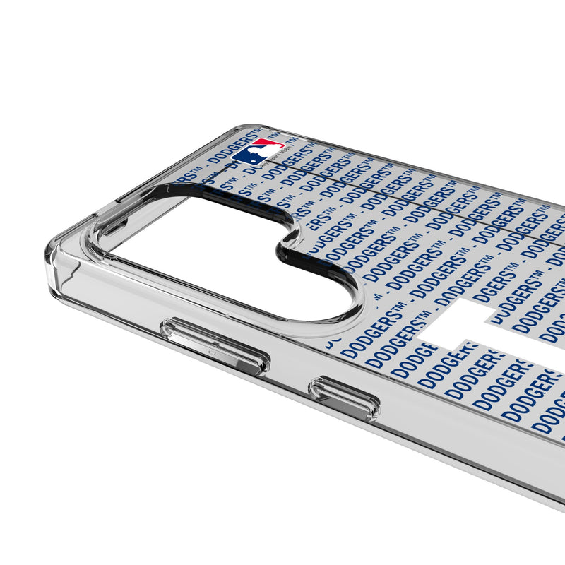 LA Dodgers Text Backdrop Galaxy Clear Phone Case for Samsung Galaxy Detail.Jpg