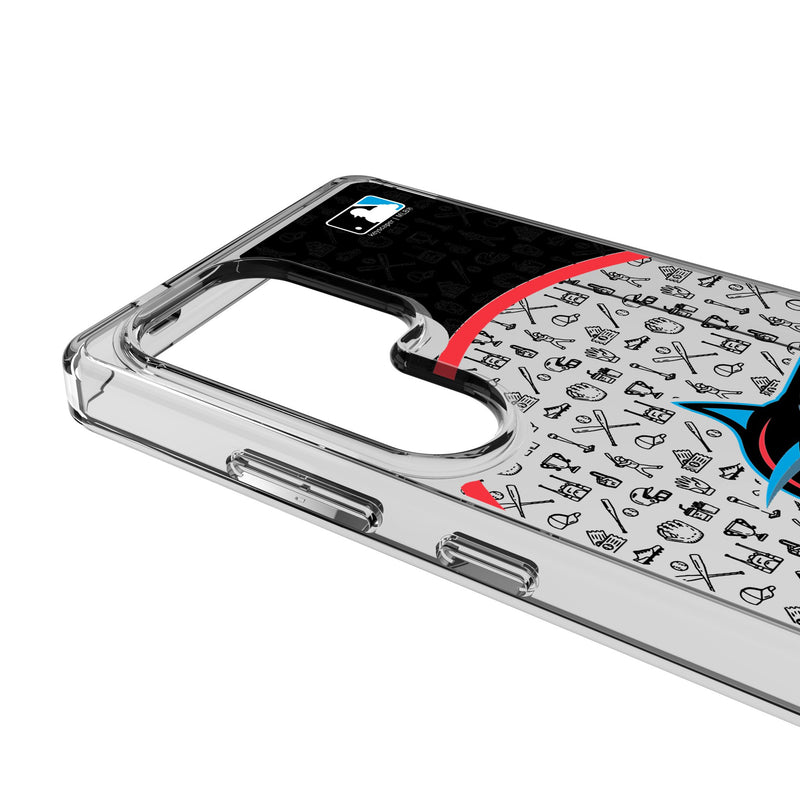 Miami Marlins Personalized Circle Galaxy Clear Phone Case for Samsung Galaxy Detail.Jpg