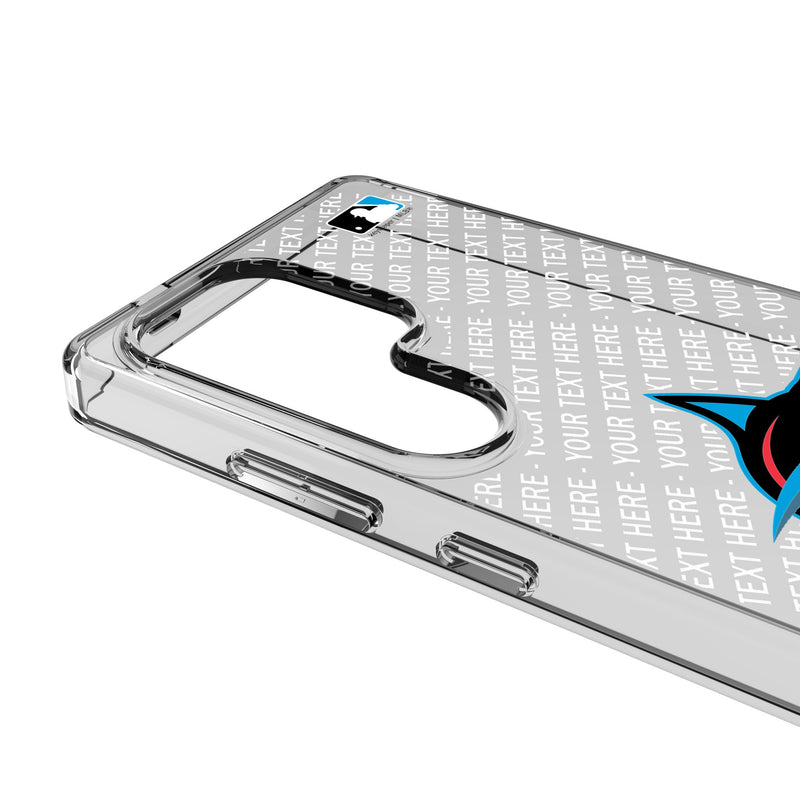 Miami Marlins Personalized EndZone Plus Galaxy Clear Phone Case for Samsung Galaxy Detail.Jpg